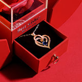 Eternal Rose & Heart Necklace Gift Box for Her