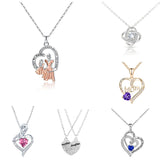 Eternal Rose & Heart Necklace Gift Box for Her