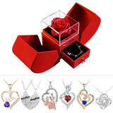 Eternal Rose & Heart Necklace Gift Box for Her