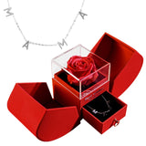 Eternal Rose & Heart Necklace Gift Box for Her
