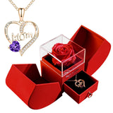 Eternal Rose & Heart Necklace Gift Box for Her