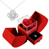 Eternal Rose & Heart Necklace Gift Box for Her